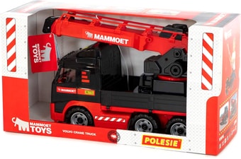 Игрушечный транспорт Полесье Mammoet Volvo автомобиль-кран 56986 (черный/красный)
