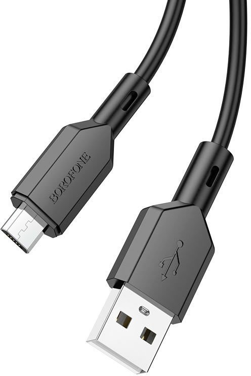 Кабель Borofone BX70 USB Type-A - microUSB (1 м, черный)
