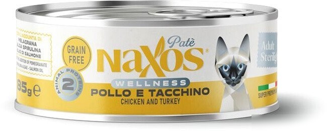 Консервированный корм для кошек Naxos Adult курица/индейка 85 г Консервированный корм для кошек Naxos Adult курица/индейка 85 г