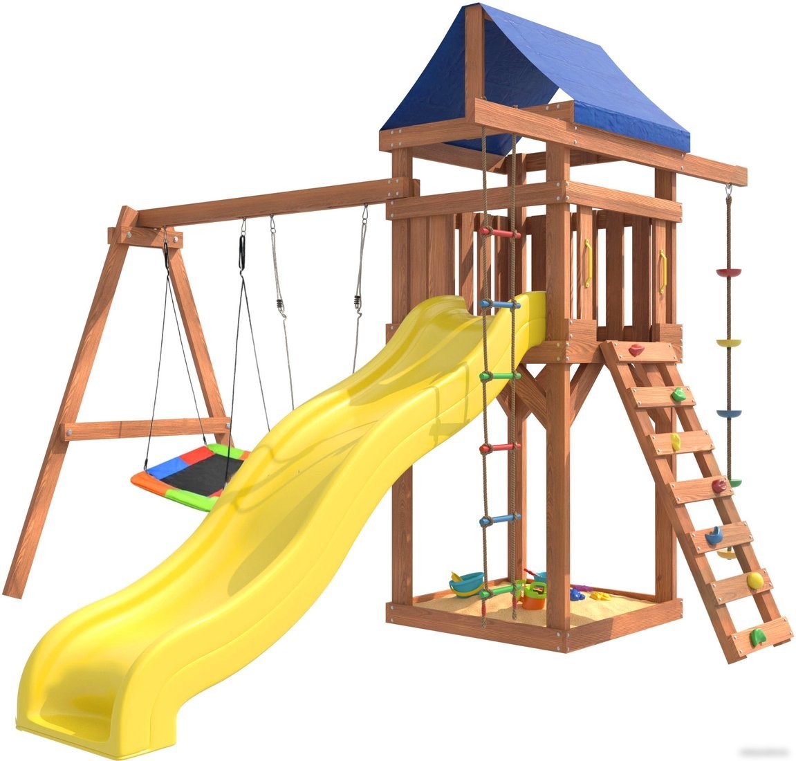 Игровой комплекс National Tree Company Качели лодочка и прямоугольное гнездо Лодка IgroWoods ДП-9
