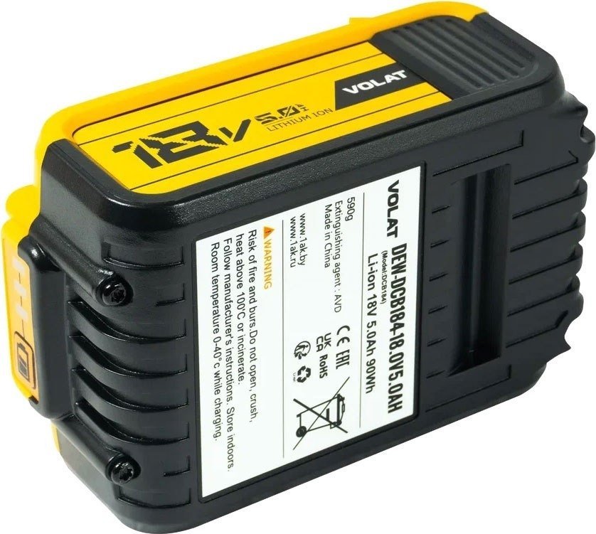 Аккумулятор VOLAT VT-DEW-DCB184-18.0V5.0AH (18В/5 Ah)
