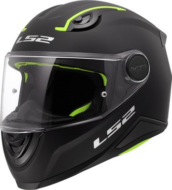 Мотошлем LS2 FF812 Kid Solid (L, черный матовый)