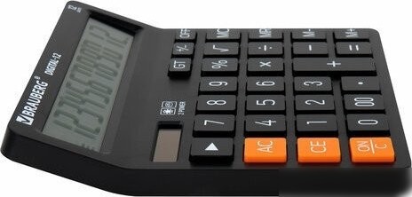 Калькулятор BRAUBERG Digital-12 272968 (черный)