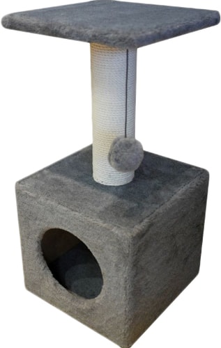 Комплекс Cat House На ножках 0.65 (хлопок серый)