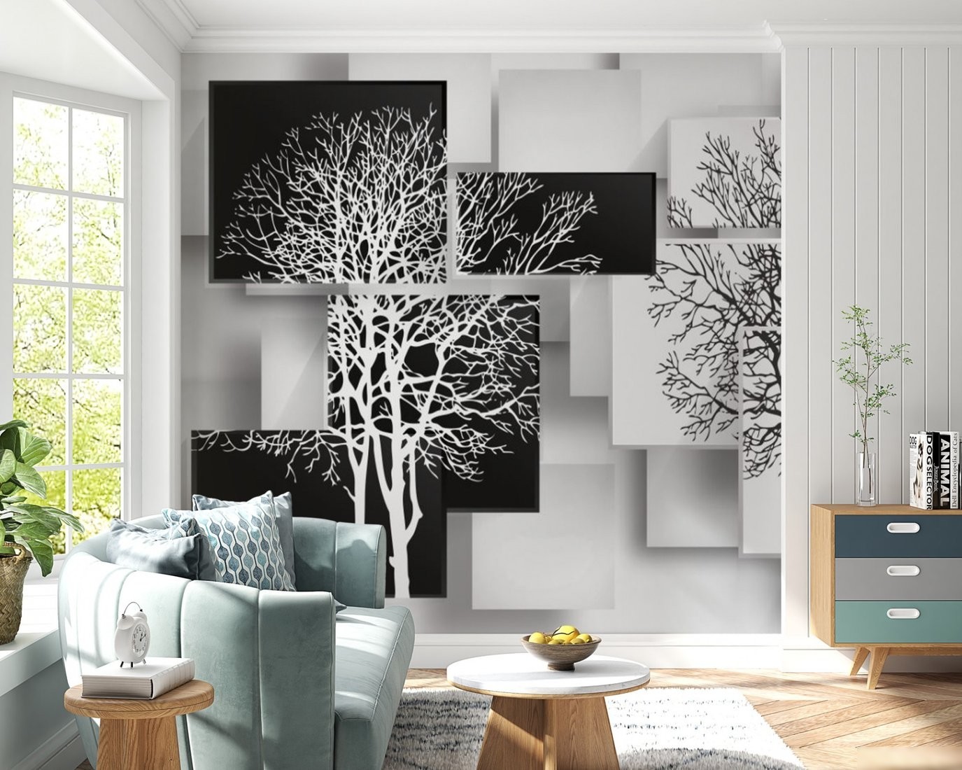 Фотообои ФабрикаФресок 3D Абстракция Дерево Инь-Янь 933270 (300x270)