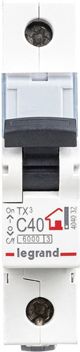 Выключатель автоматический Legrand TX3 1P C 40A 6кА 1M 404032