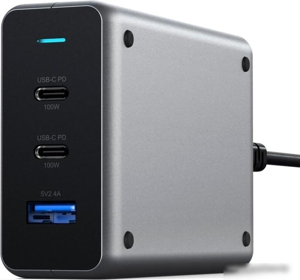 Сетевое зарядное Satechi 100W Type-C PD Compact GAN Charger (европейская вилка)