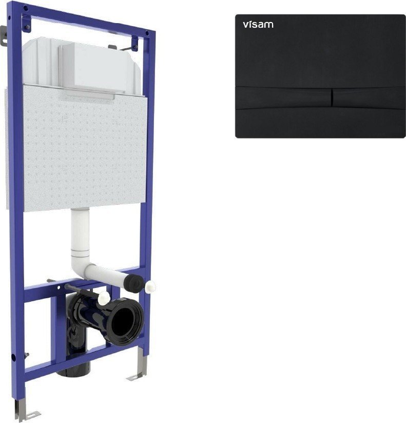 Инсталляция для унитаза Visam Slim 525 с кнопкой F5 EX-040255 (черный Soft Touch)