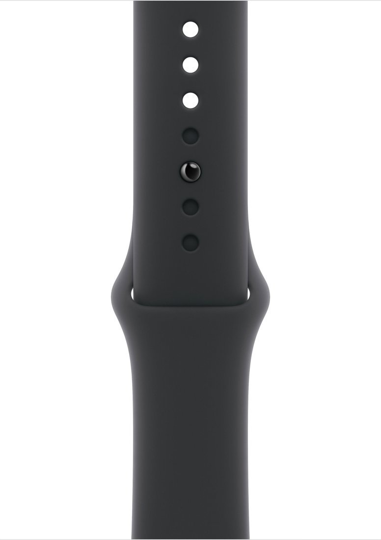 Умные часы Apple Watch Series 10 46 мм (алюминиевый корпус, черный/черный, спортивный силиконовый ремешок M/L)