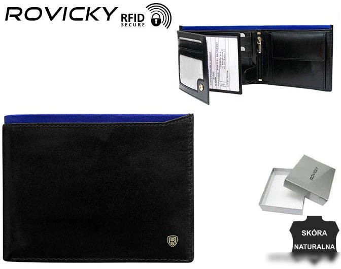 Кошелек Cedar Rovicky N992-RVT (черный/синий)