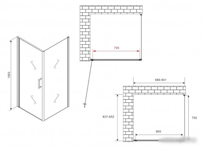 Душевой уголок Abber Sonnenstrand AG04090-S85