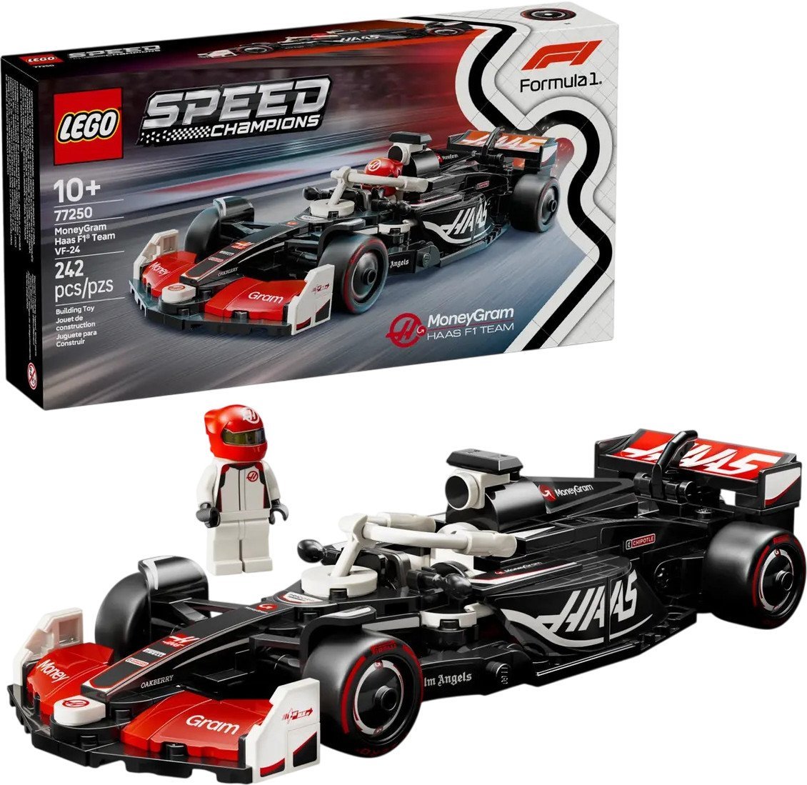 Конструктор LEGO Speed Champions 77250 Гоночный автомобиль MoneyGram Haas F1 Team VF-24