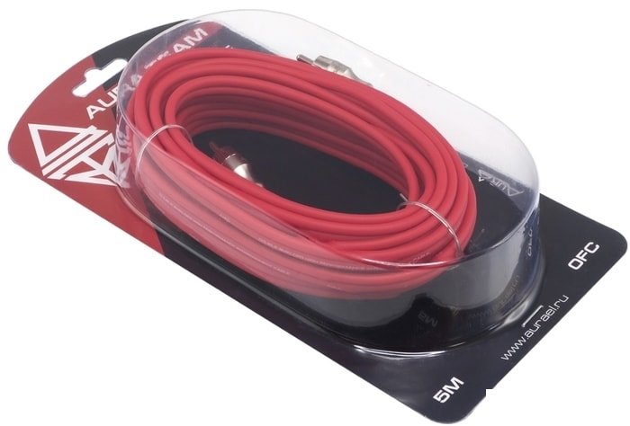 Кабель Aura RCA - RCA RCA-B25 SE (5 м, красный)