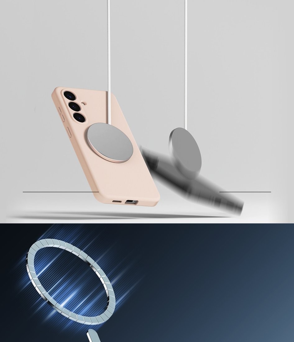 Чехол для телефона Ringke Silicone Magnetic для Galaxy S26 Plus (Pink Sand)