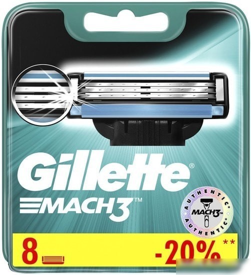 Сменное лезвие Gillette Mach3 (8 шт)