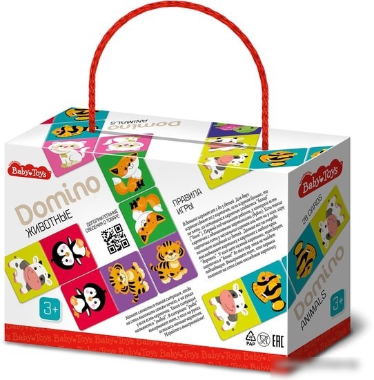 Развивающая игра Baby Toys Домино Животные 04047