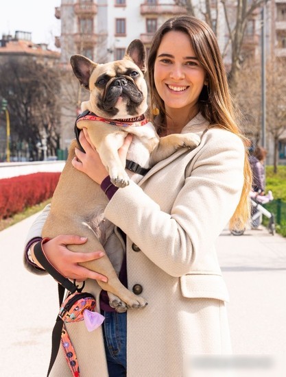 Поводок United Pets Complete Me 2 (L, оранжевый/голубой)
