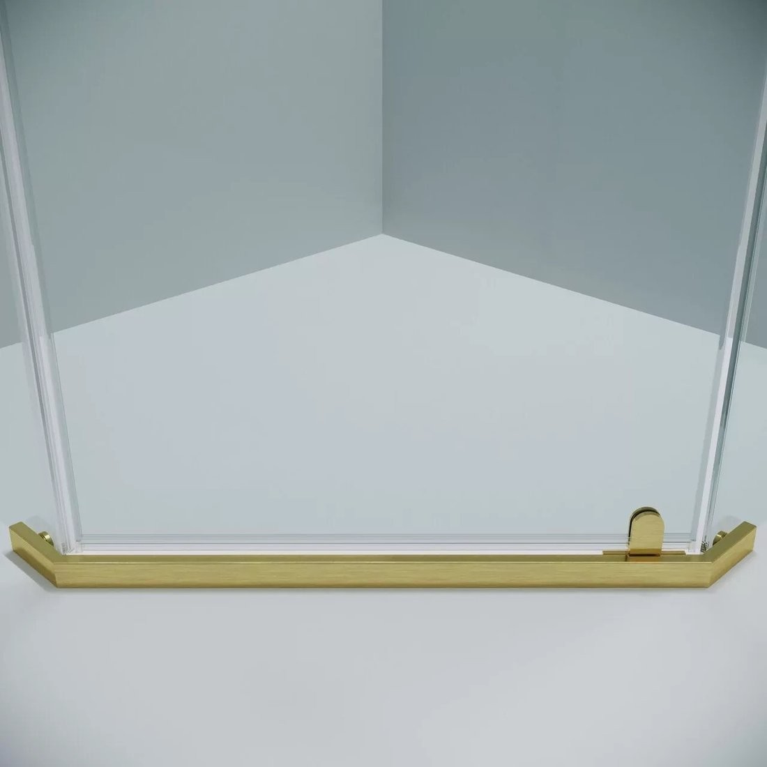 Душевой уголок Grossman Pragma 90x90x195 302.K33.03.9090.32.00 (золото сатин/прозрачное стекло)