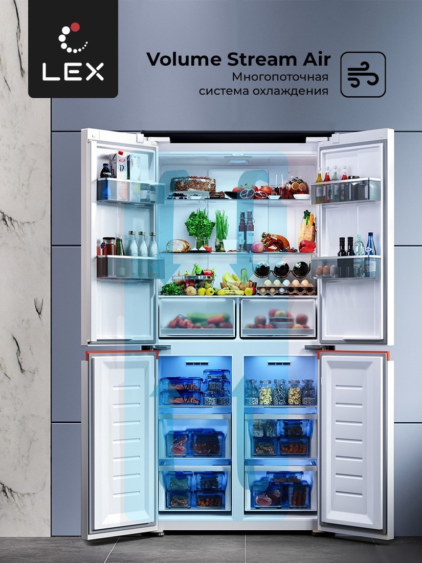 Четырёхдверный холодильник LEX LCD450WOrID