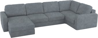 П-образный диван Mio Tesoro Aurora компл.3 левый (Kashemir 974 серый)