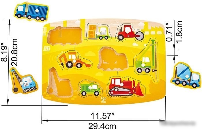 Мозаика/пазл Hape Строительная техника E1407