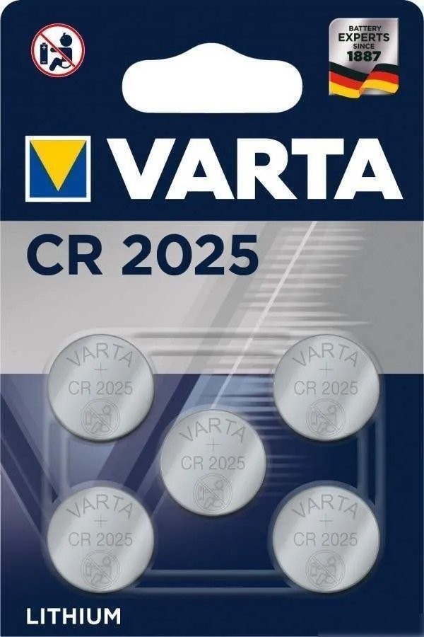 Элементы питания Varta Lithium CR2025 3V 6025229405 (5шт)