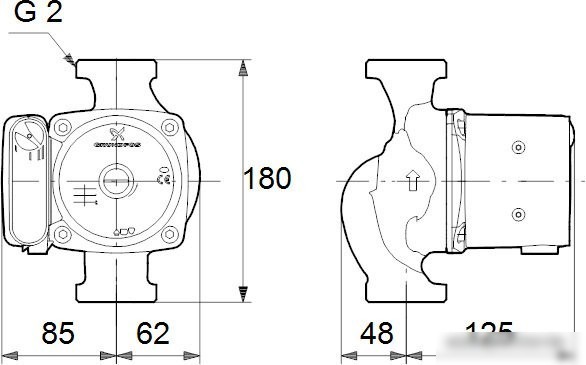 Циркуляционный насос Grundfos UPS 32-80 180