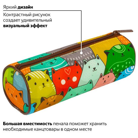 Пенал BRAUBERG Cats 229008
