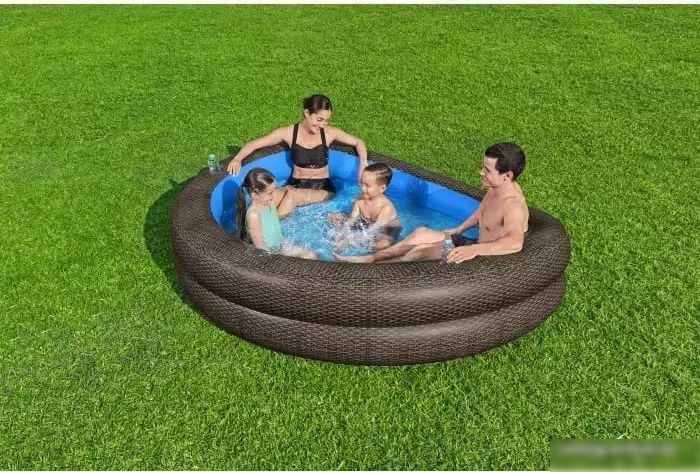 Надувной бассейн Bestway TruPrint Wicker 54426 (231х178х53)