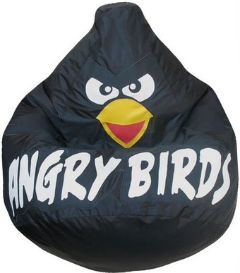 Кресло-мешок Flagman Груша Птичка Angry-Birds Г2.1-048 (черный)