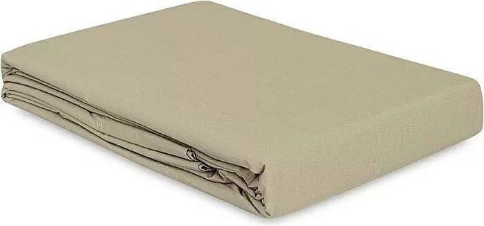 Постельное белье Tkano Essential TK24-FS0039 на резинке (бежевый/серый)