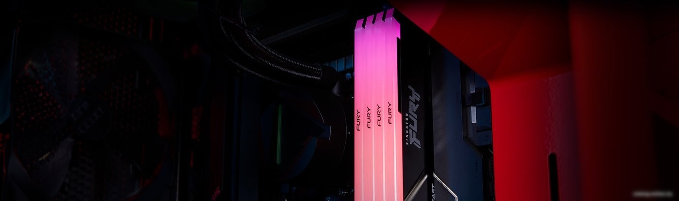 Оперативная память Kingston FURY Beast RGB 8ГБ DDR4 3600 МГц KF436C17BB2A/8