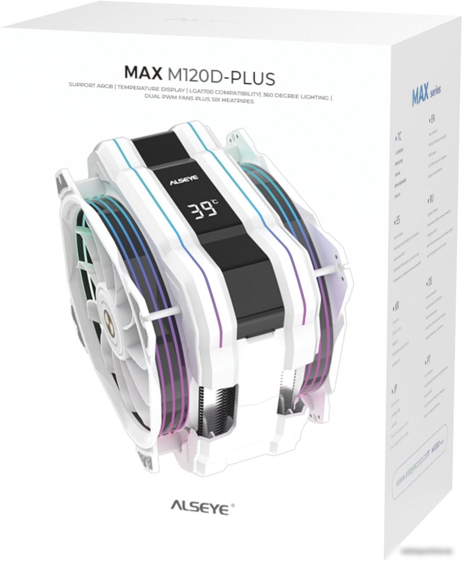 Кулер для процессора ALSEYE M120D W Plus (белый)