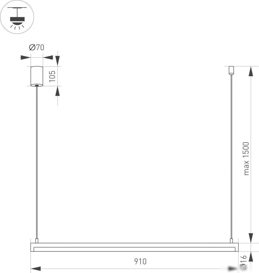 Подвесная люстра Arlight SP-Umbra-Hang-H-L900-15W Warm3000 036941(1)