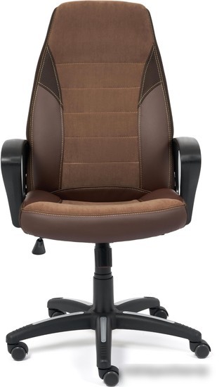 Кресло TetChair Inter (искусственная кожа, флок, ткань, коричневый)