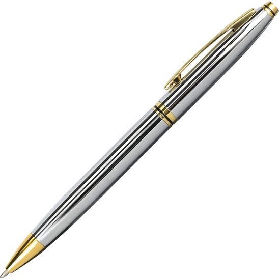Ручка шариковая BRAUBERG De luxe silver 141414
