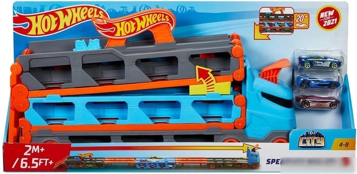 Игрушечный транспорт Hot Wheels Грузовик. Скоростная автотрасса GVG37