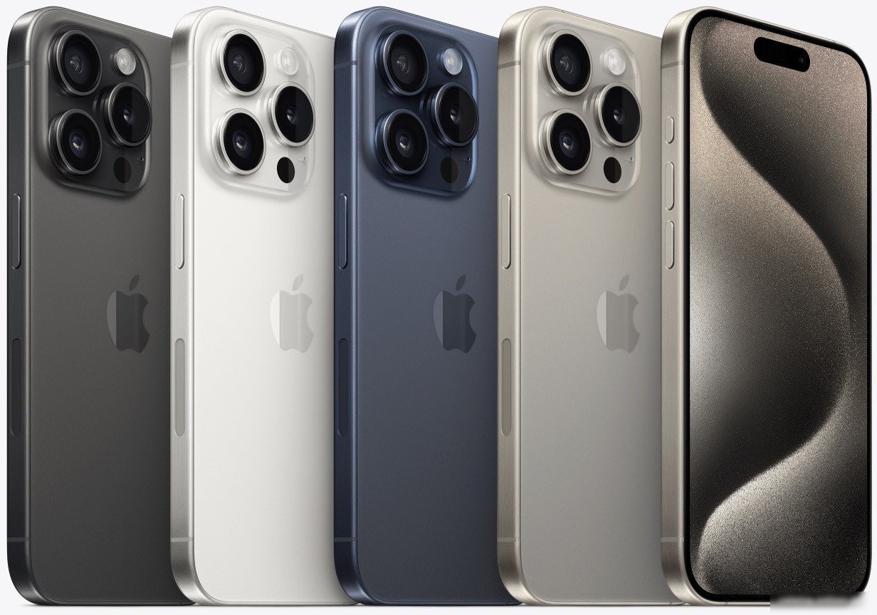 Телефон Apple iPhone 15 Pro 1TB (природный титан)