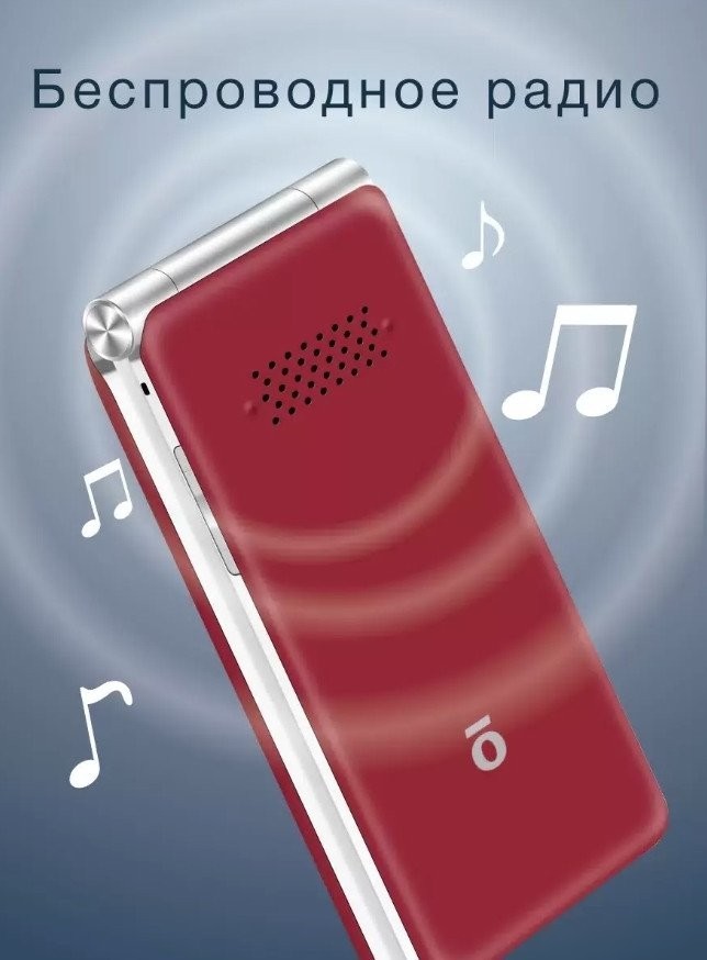Кнопочный телефон Olmio F50 (красный)