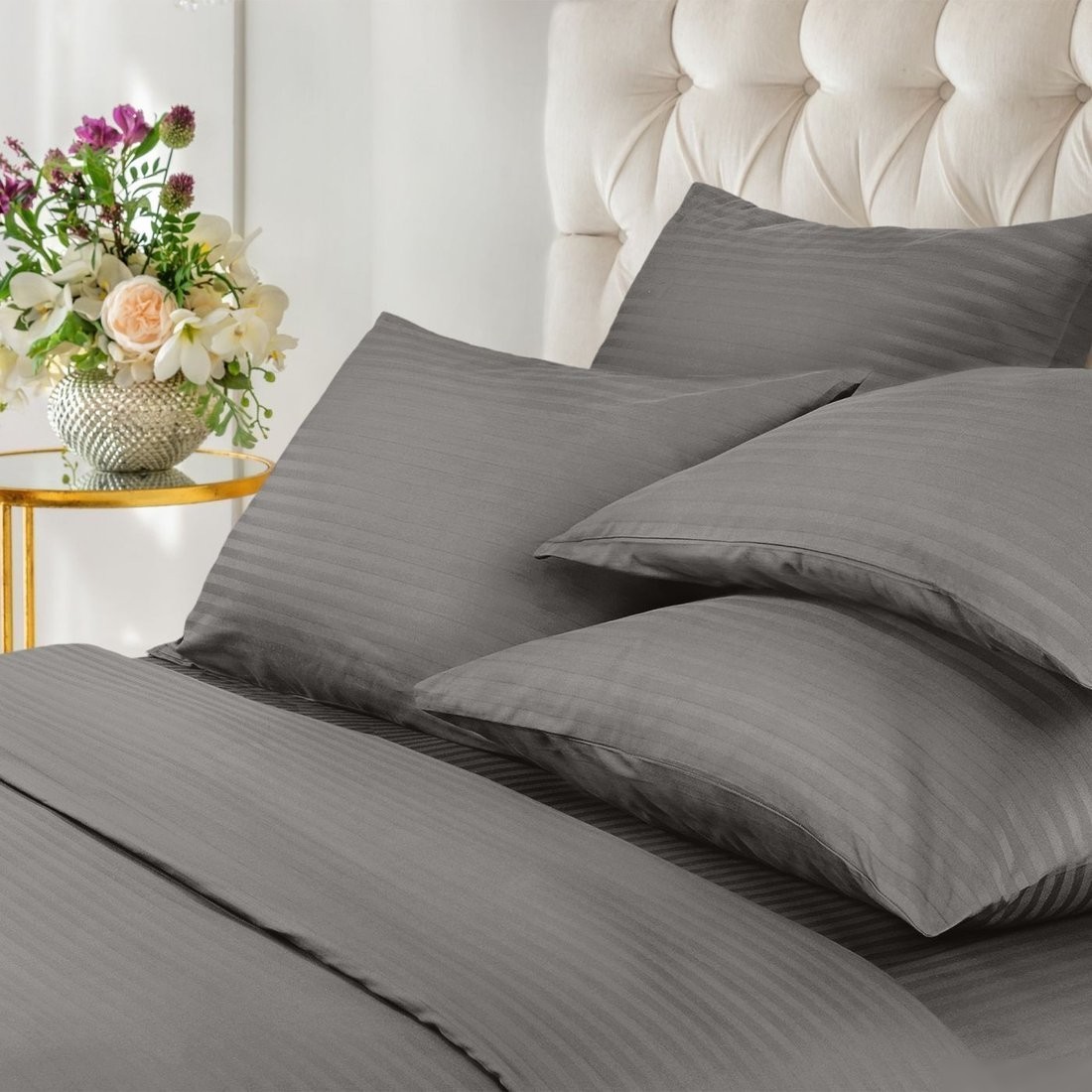 Постельное белье Verossa Stripe Евро 760178 (50x70, 2шт, 70x70, 2шт, Gray)