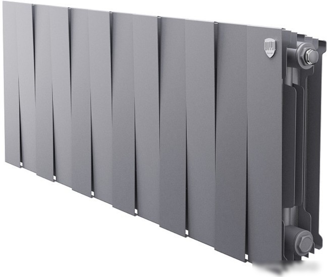 Биметаллический радиатор Royal Thermo PianoForte 300 Silver Satin (12 секций) боковое подключение