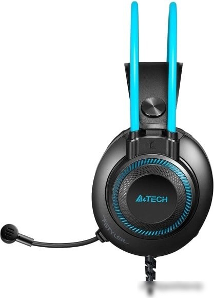 Наушники A4Tech Fstyler FH200U (черный/голубой)