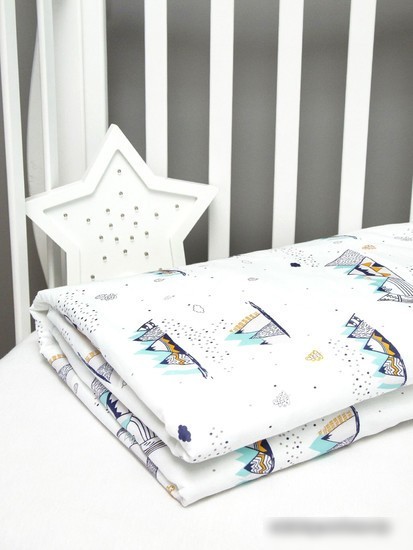 Постельное белье Amarobaby Жирафики AMARO-5201-G (белый/мята)