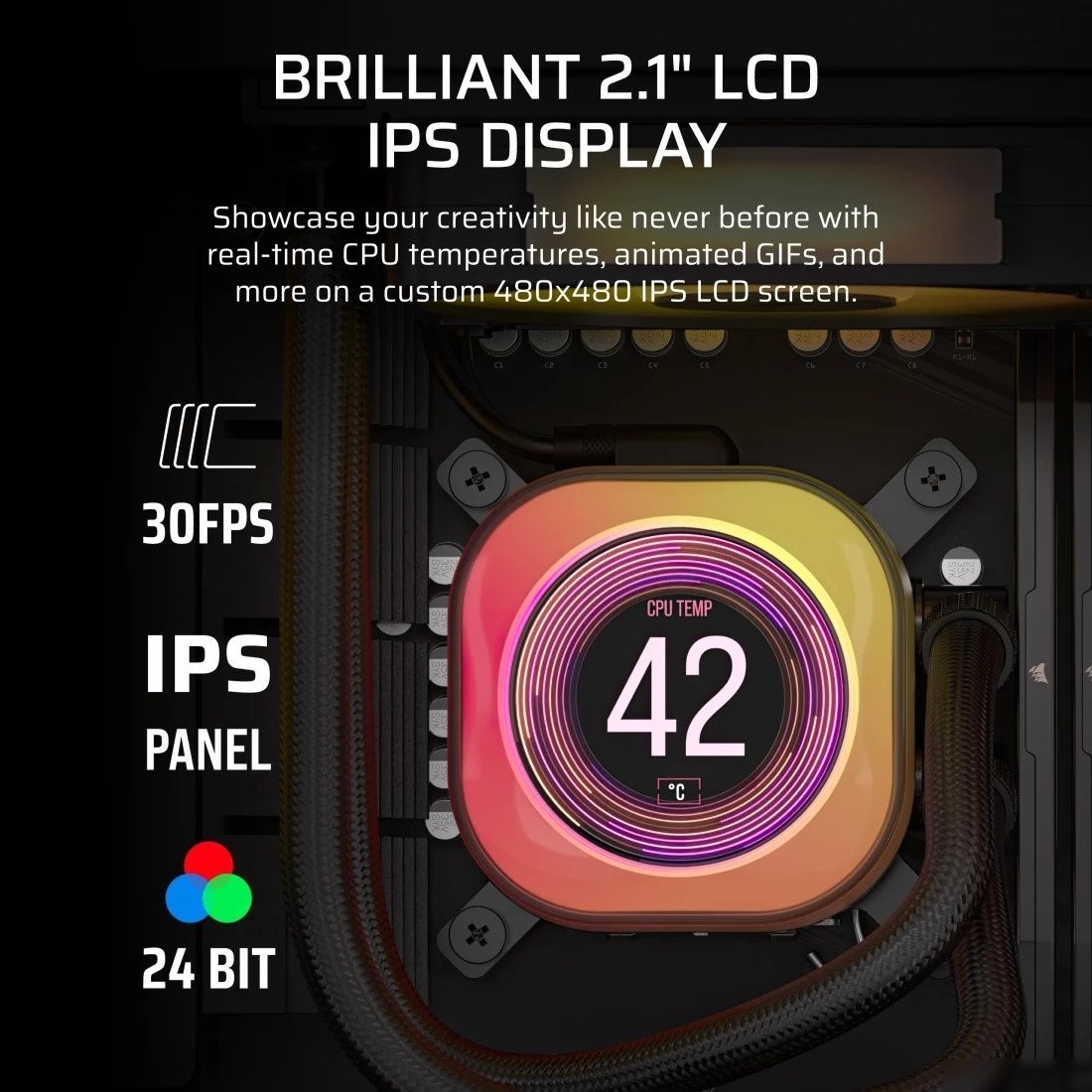 Система жидкостного охлаждения для процессора Corsair iCUE LINK TITAN 360 RX LCD CW-9061023-WW