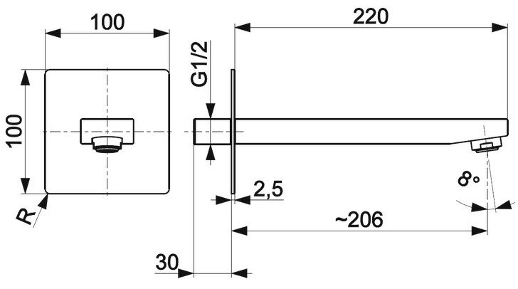 Излив Armatura Logon 836-005-00