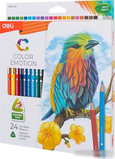 Набор цветных карандашей Deli Color Emotion EC00220 (24 цвета)