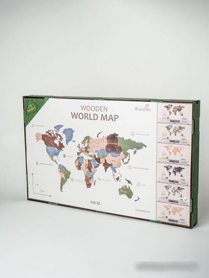 Пазл Woodary Карта мира на английском языке XL 3191