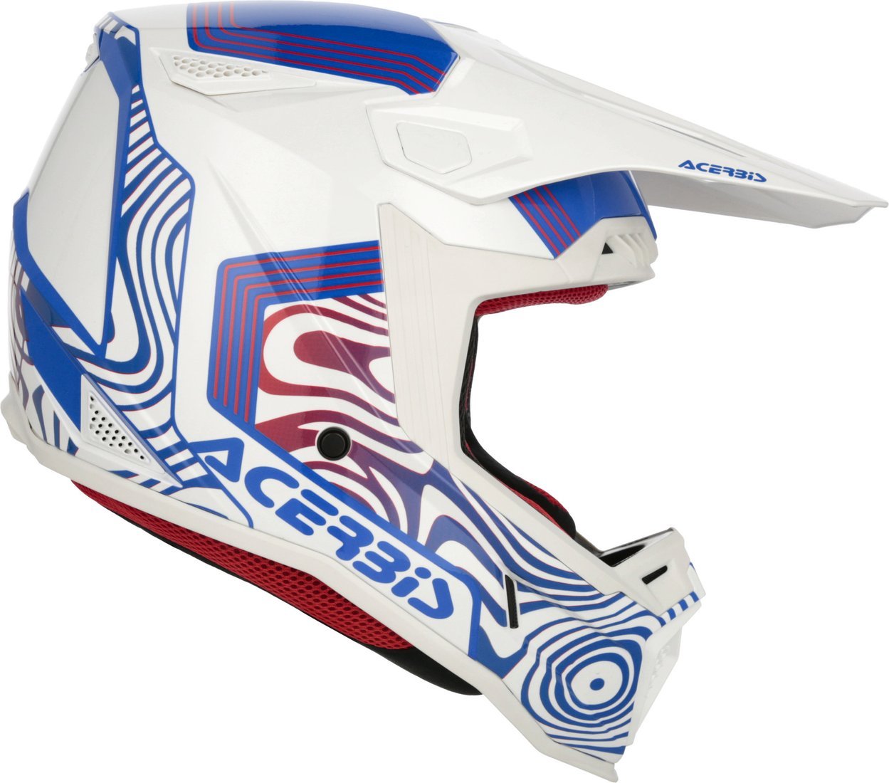 Мотошлем Acerbis Whoops Graphic 0026829.034.062 (S, белый/синий/красный)