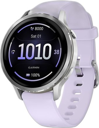 Умные часы Garmin Venu 4 41 мм (серебристый/сиреневый)
