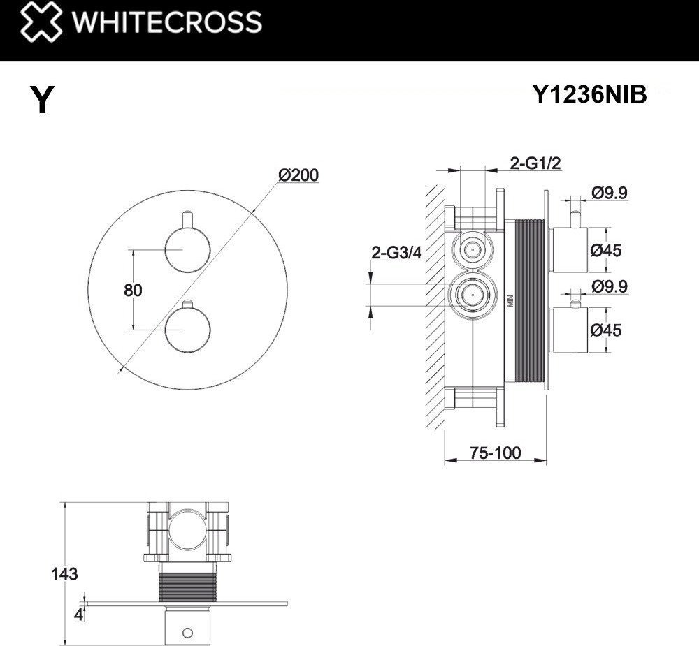 Смеситель Whitecross Y Y1236NIB (брашированный никель)